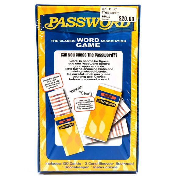 Classic Series Password Word Game by Cardinal NEW Sealed Family Party Game - Picture 2 of 4